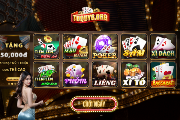 Sảnh game bài đa dạng các trò chơi truyền thống